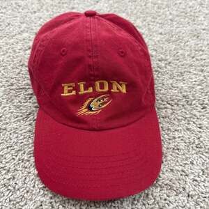 Vintage Elon Phoenix Strapback Hat Red NCAA College Dad Cap Yikes! Adjustable EU